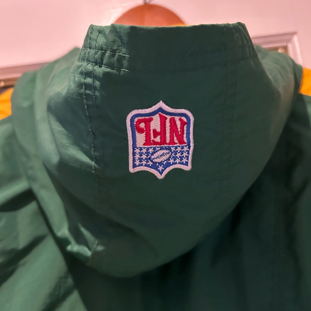 Nike Men's Green Bay Packers Vintage Puffer Jacket Full Zip Green Yellow Size L - Picture 5 of 11